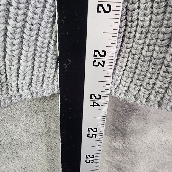 Womens Gray Talbots Petite Cable Knit Open Front Cardigan Vest Sweater Size SP - Picture 9 of 10